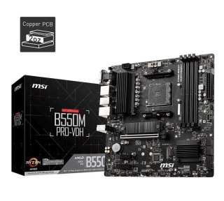 Płyta MSI B550M PRO-VDH  AMD B550 DDR4 SATA3 M.2 USB3.1 PCIe4.0 AM4 mATX