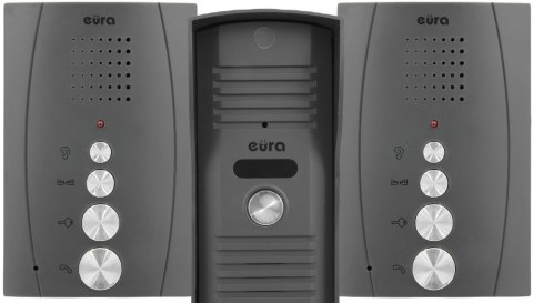 DOMOFON ''EURA'' ADP-51A3 ''DIFESA'' - 1-rodzinny  2 unifony  interkom  grafit