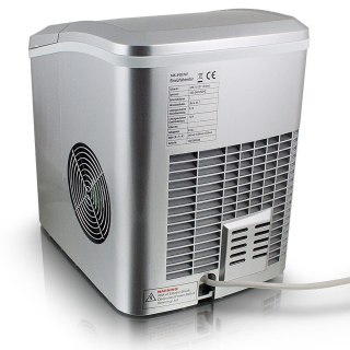 Kostkarka barowa do robienia kostek lodu Srebrna do domu/restauracji