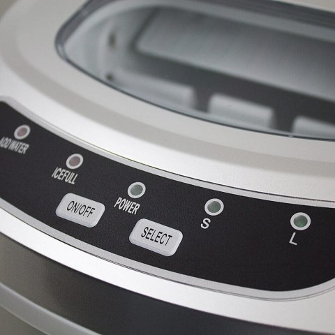 Kostkarka barowa do robienia kostek lodu Srebrna do domu/restauracji