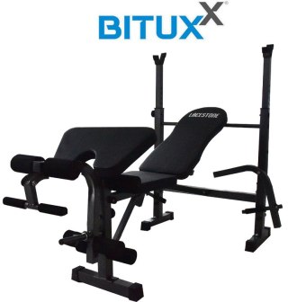 Ławka treningowa lacestone czarna domowa siłownia z modlitewnikiem