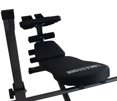 Ławka treningowa lacestone czarna domowa siłownia z modlitewnikiem