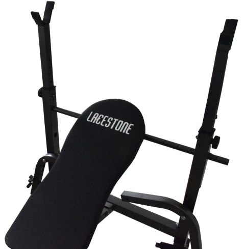 Ławka treningowa lacestone czarna domowa siłownia z modlitewnikiem