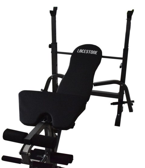 Ławka treningowa lacestone czarna domowa siłownia z modlitewnikiem