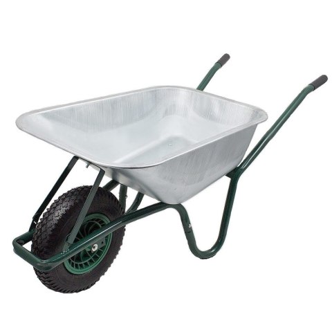 Mocna Taczka Uniwersalna do ogrodu/na budowe 100L Ocynkowana misa ładowność do 250kg