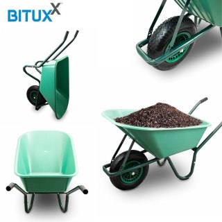 Mocna Taczka z misa PCV wytrzymała lekka do prowadzenia ogrodowa/budowlana