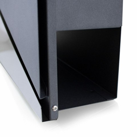 Naścienna Skrzynka pocztowa ze stali inox z dodatkową tubą na gazety