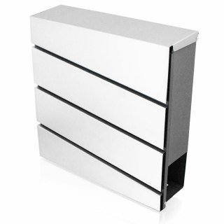 Nowoczesna Skrzynka Pocztowa na listy naścienna ze stali nierdzewnej