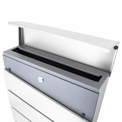 Nowoczesna Skrzynka Pocztowa na listy naścienna ze stali nierdzewnej