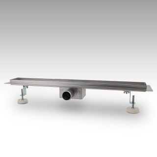 Odpływ liniowy prysznicowy 100cm łazienkowy z maskownicą i syfonem Glass Schwarz