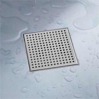 Odpływ prysznicowy kwadratowy 25x25cm kratka ściekowa stal nierdzewna Gitter
