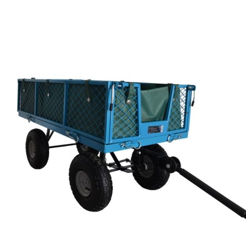 Ogrodowy wózek transportowy koszyk z metalową siatką Bituxx składany udźwig 300kg