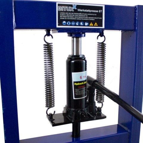 Prasa hydrauliczna do 6 ton warsztatowa ramowa trzpieniowa do warsztatu Bituxx