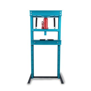 Prasa hydrauliczna warsztatowa nacisk 12 ton niebieska łatwy montaż