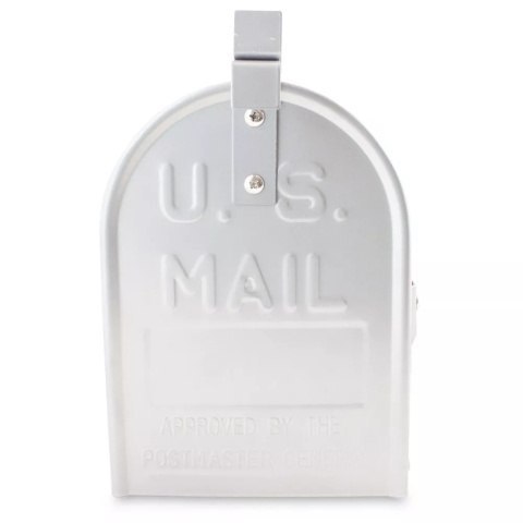 Skrzynka Pocztowa Amerykańska na listy prasę gazety srebrna z flagą