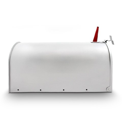 Skrzynka amerykańska Biała pocztowa na listy z ruchomą flagą