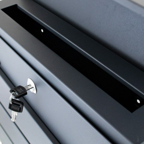 Skrzynka Pocztowa Wolnostojąca na stojaku 2 szt na listy z gazetnikiem