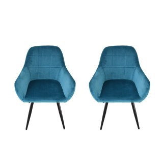 Turkusowe Fotele welurowe solidny materiał odporny na zabrudzenia zestaw foteli