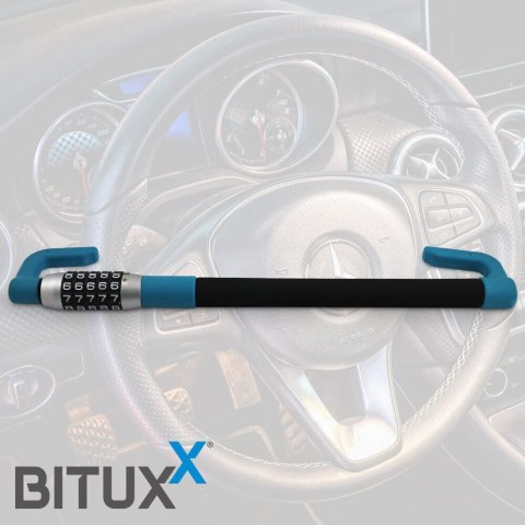 Uniwersalna Blokada Antykradzieżowa samochodu na kierownicę z zamkiem szyfrowym