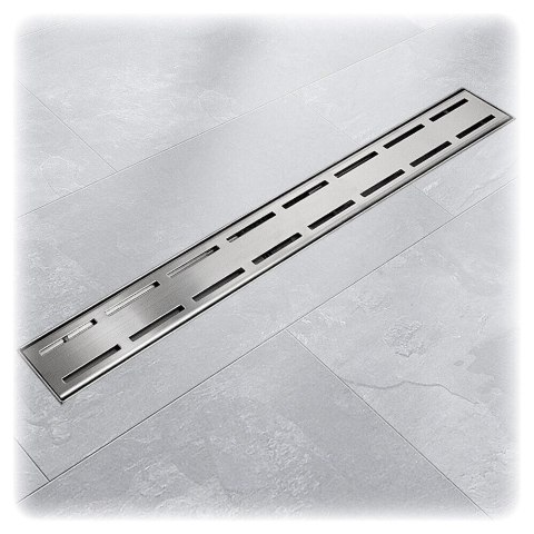 Wydajny Odpływ podłogowy ze stali inox 90cm LINE z syfonem korytko