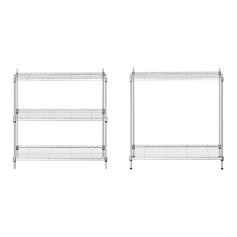 Regał magazynowy druciany ażurowy kolor szary 180x90x35cm do 150kg