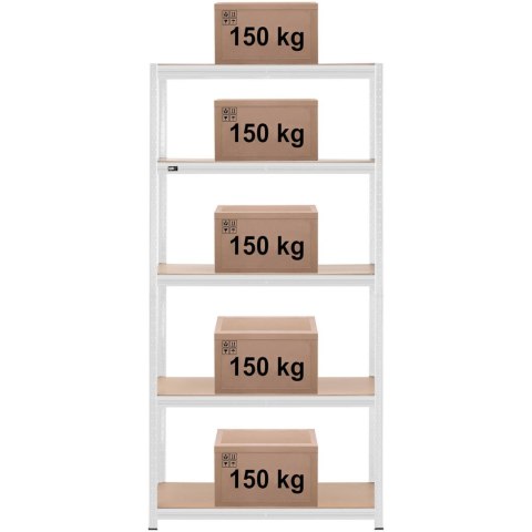 Regał magazynowy metalowy 5 półek 750 kg 100 x 60 x 197 cm szary