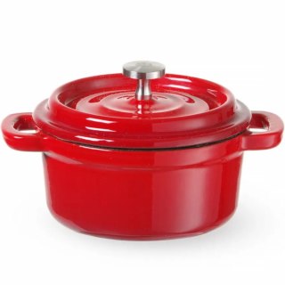 Garnek żeliwny emaliowany 0.2 l czerwony - Hendi 626856