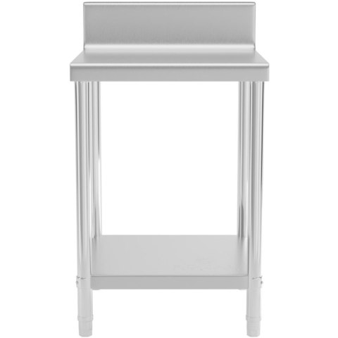 Stół blat roboczy stalowy nierdzewny przyścienny z rantem i półką 60x60cm