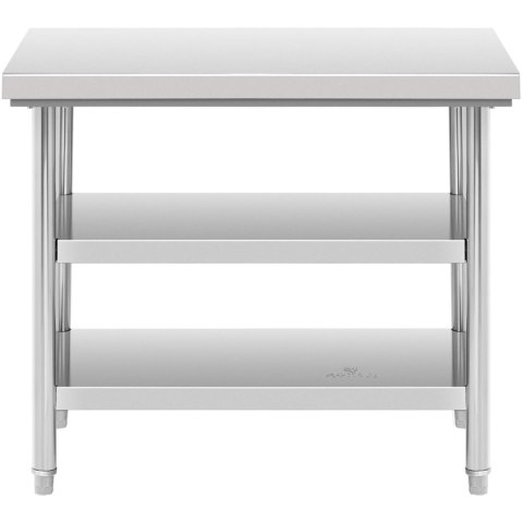 Stół blat roboczy stalowy nierdzewny z 2 półkami 100x70cm