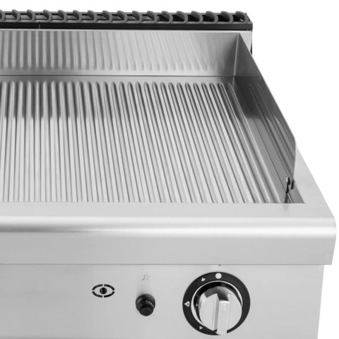 Grill gazowy podwójny ryflowany z szafką na propan / LPG / gaz ziemny 12 kW