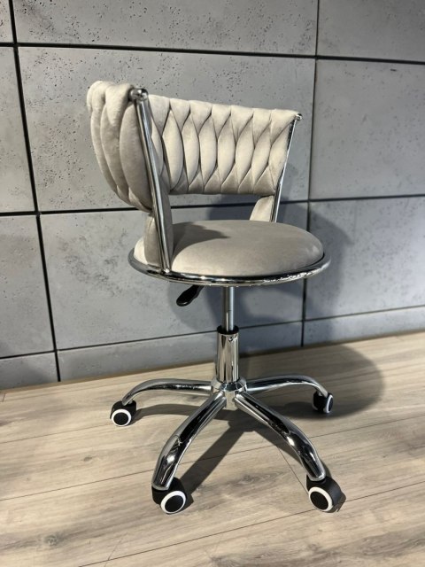 Krzesło obrotowe warkocz TRECCIA OFFICE GREY VELVET