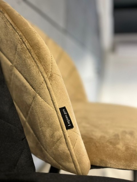 Krzesło tapicerowane GLORIA DIAMOND BEIGE VELVET OUTLET