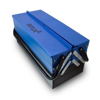 Skrzynka narzędziowa otwierana kolor niebieski 85 elementów Bituxx