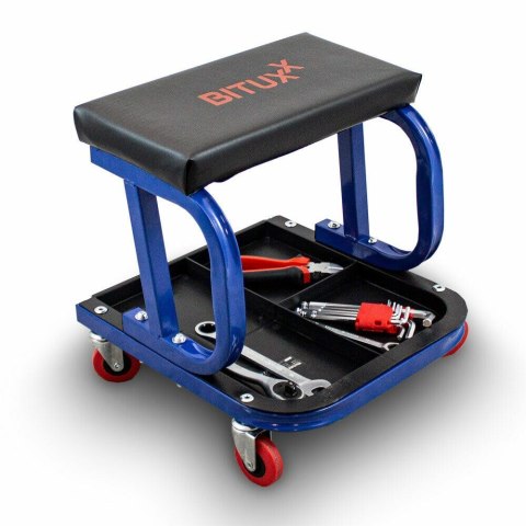 Taboret warsztatowy do garażu Krzesło na kółkach z półką na narzędzia