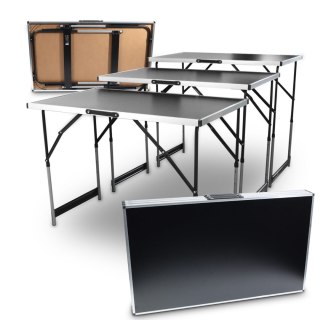 Wielofunkcyjny Stół Campingowy targowy 3 części Składany 100x60 cm Btiuxx