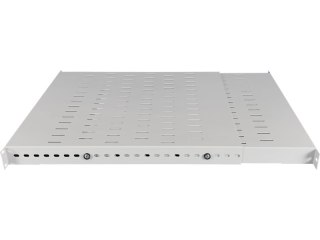 Półka regulowana 19" 1U głęb. 500-900mm, szara, 4 punkty mocowania ALANTEC