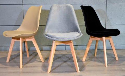 Krzesło skandynawskie MONZA BEIGE PU