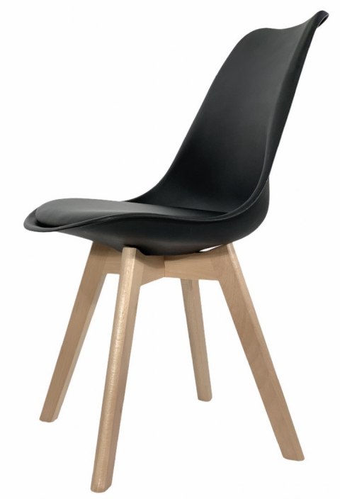 Krzesło skandynawskie MONZA BLACK PU