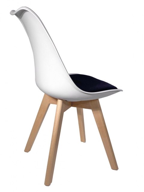 Krzesło skandynawskie MONZA WHITE - Black Fabric II