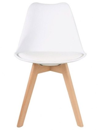 Krzesło skandynawskie MONZA WHITE PU