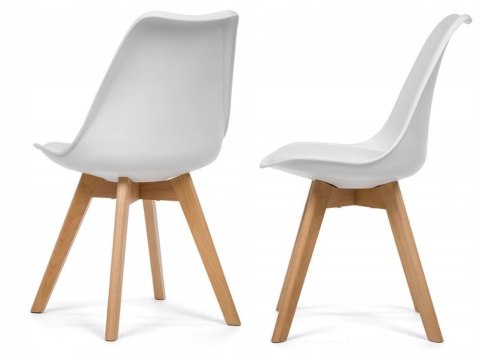 Krzesło skandynawskie MONZA WHITE PU