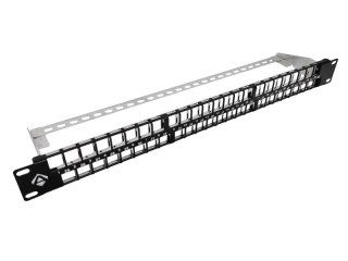 Patch panel 19" modularny 48 portów 1U z podporą niewyposażony ALANTEC