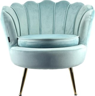 Krzesło Fotel Muszla Lugano DONNA VELVET MINT