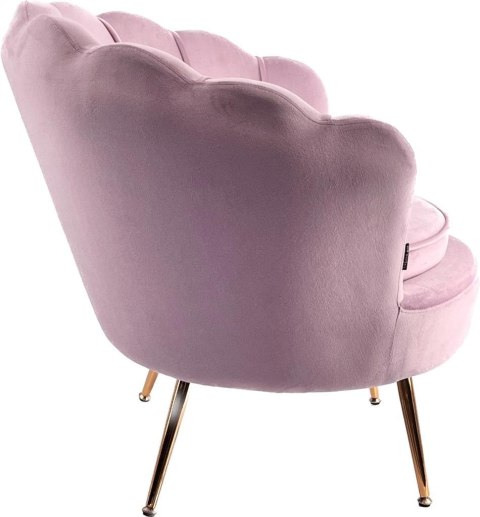 Krzesło Fotel Muszla Lugano DONNA VELVET PINK