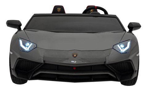Auto Lamborghini Aventador SV na akumulator dla 2 dzieci Szary + Pilot 2,4 GHz + Pianka EVA + Audio LED