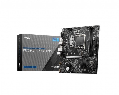 Płyta MSI PRO H610M-G DDR4 H610 DDR4 SATA3 M.2 USB3.0 PCIe4.0 s.1700 mATX
