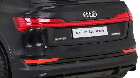 Audi E-Tron Sportback dla dzieci Czarny + Pilot + Napęd 4x4 + Wolny Start + Radio MP3 + LED