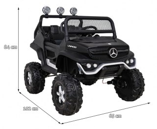 Mercedes Benz Unimog dla dzieci + Napęd 4x4 + Pilot + Bagażnik + Wolny Start + MP3 LED