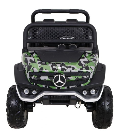 Mercedes Benz Unimog dla dzieci Lakier Moro + Napęd 4x4 + Pilot + Bagażnik + Wolny Start + Radio MP3 + LED
