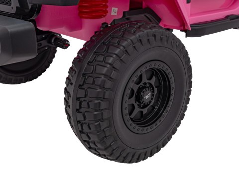 Auto terenowe OFF-ROAD 3.0 dla dzieci Różowy + Pilot + Wolny Start + Pasy + Audio LED